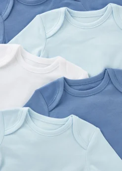 5 Pack Baby Blue Bodysuits (Newborn- 23mths)