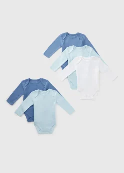 5 Pack Baby Blue Bodysuits (Newborn- 23mths)