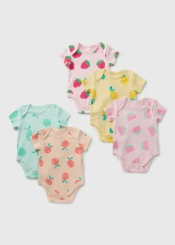 5 Pack Baby Multicolour Fruit Bodysuits (Newborn-23mths)