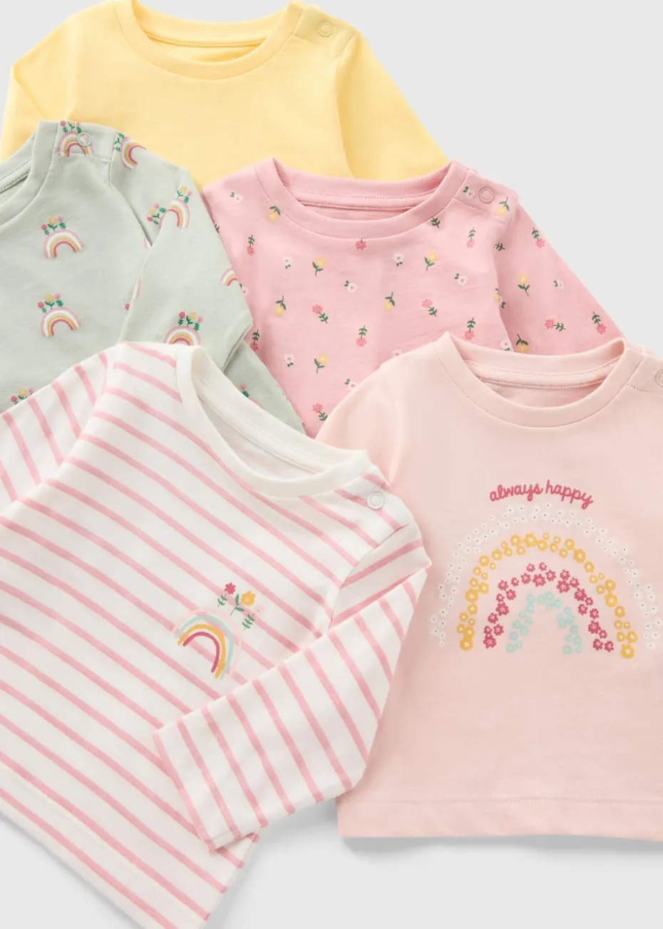5 Pack Baby Multicolour Long Sleeve Top (Newborn-23mths)