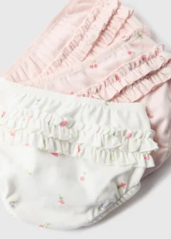 3 Pack Baby Pink Fruit Frill Knickers (Newborn-23mths)