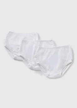 3 Pack Baby White Frill Knickers (Newborn-23mths)