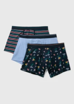 3 Pack Beach Stripe Keyhole Boxers