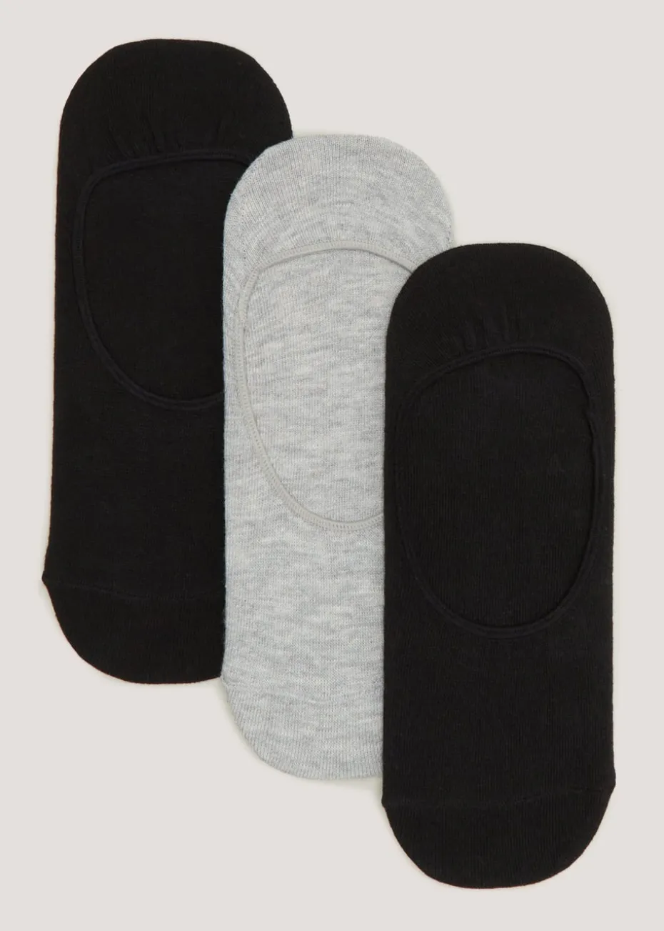 3 Pack Black & Grey Footsies