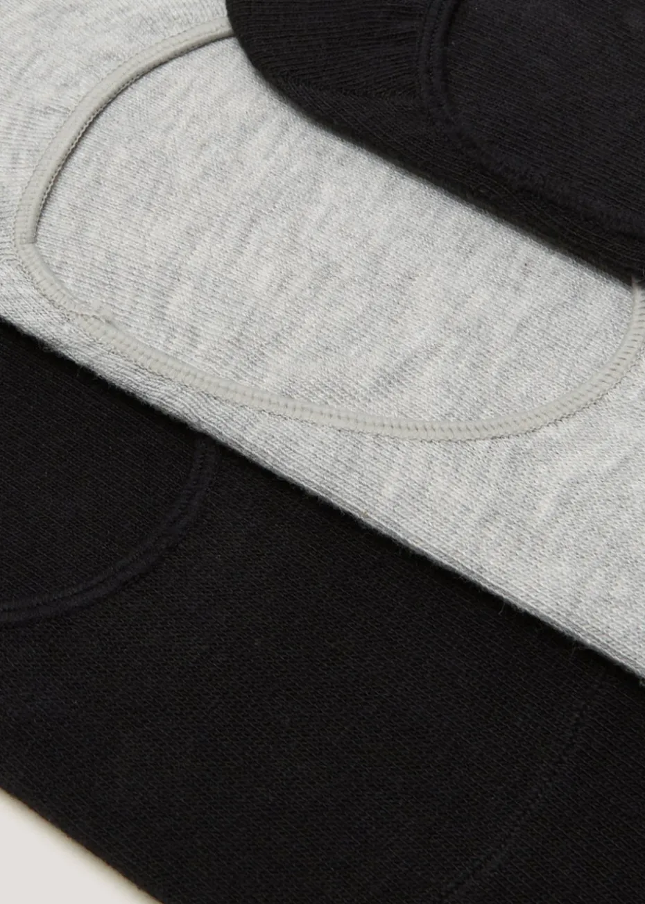3 Pack Black & Grey Footsies