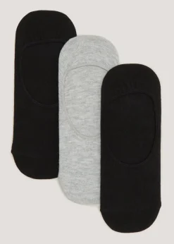 3 Pack Black & Grey Footsies