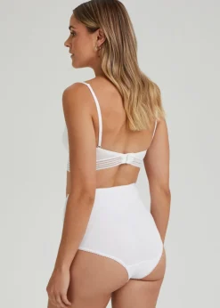 4 Pack Black & White Lace trim Full Knickers