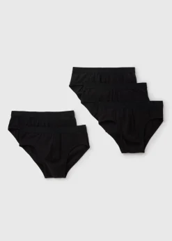 5 Pack Black Briefs