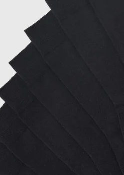 7 Pack Black Cotton Rich Socks