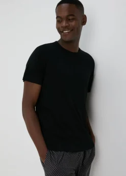 2 Pack Black Essential Crew Neck T-Shirts