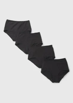 4 Pack Black Full Knickers