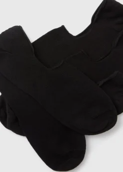 5 Pack Black Invisible Socks