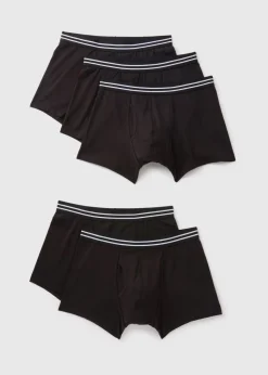 5 Pack Black Keyhole Boxers