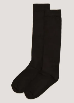 2 Pack Black Knee Socks