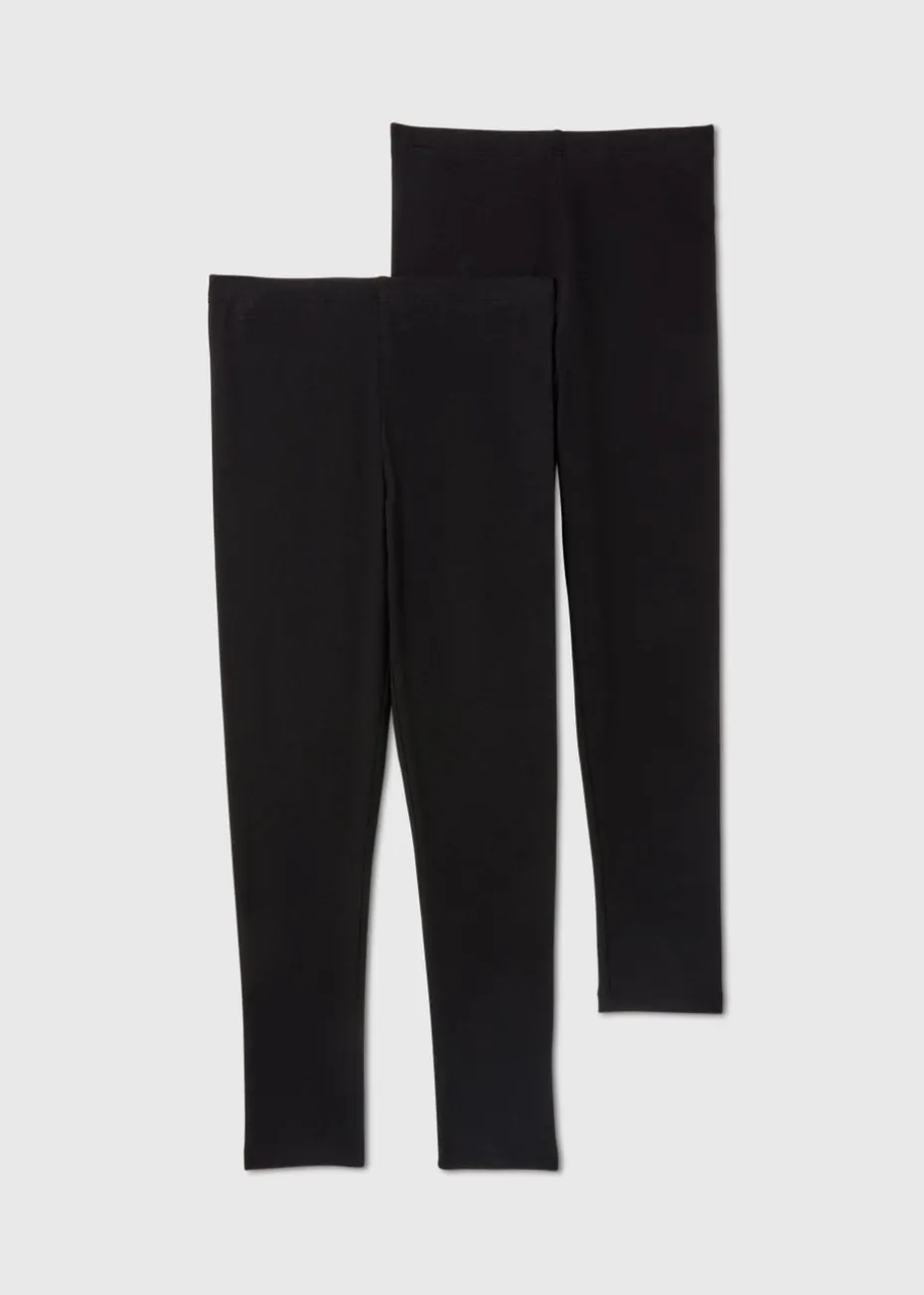 2 Pack Black Leggings (7-15yrs)