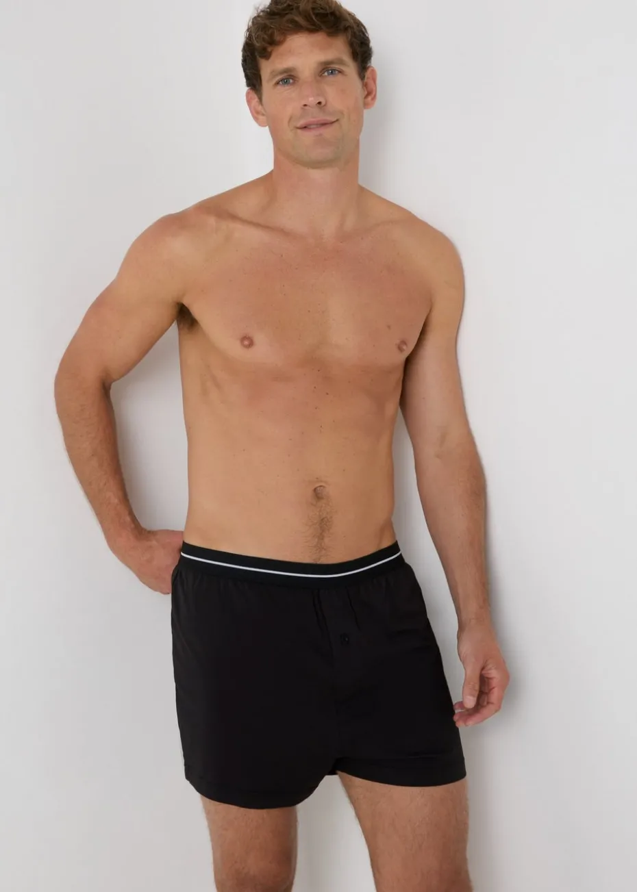 5 Pack Black Loose Fit Boxers