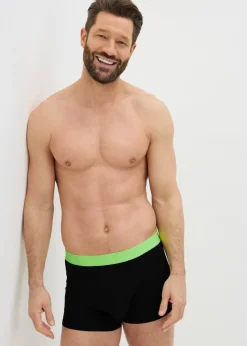 5 Pack Black Neon Waistband Hipsters