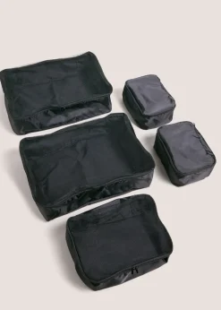 5 Pack Black Packing Cubes