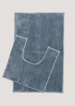 4 Pack Blue 100% Egyptian Cotton Face Cloths