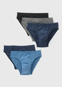 5 Pack Blue Briefs