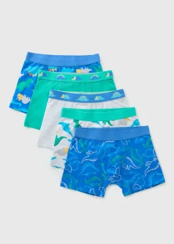 5 Pack Blue Dino Trunks (1-13yrs)