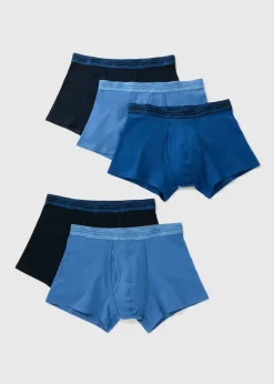 5 Pack Blue Keyhole Boxers