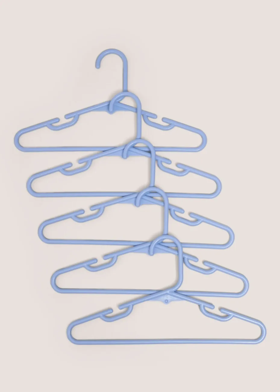 10 Pack Blue Kids Plastic Hangers