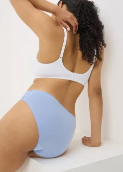 4 Pack Blue Lace High Leg Knickers