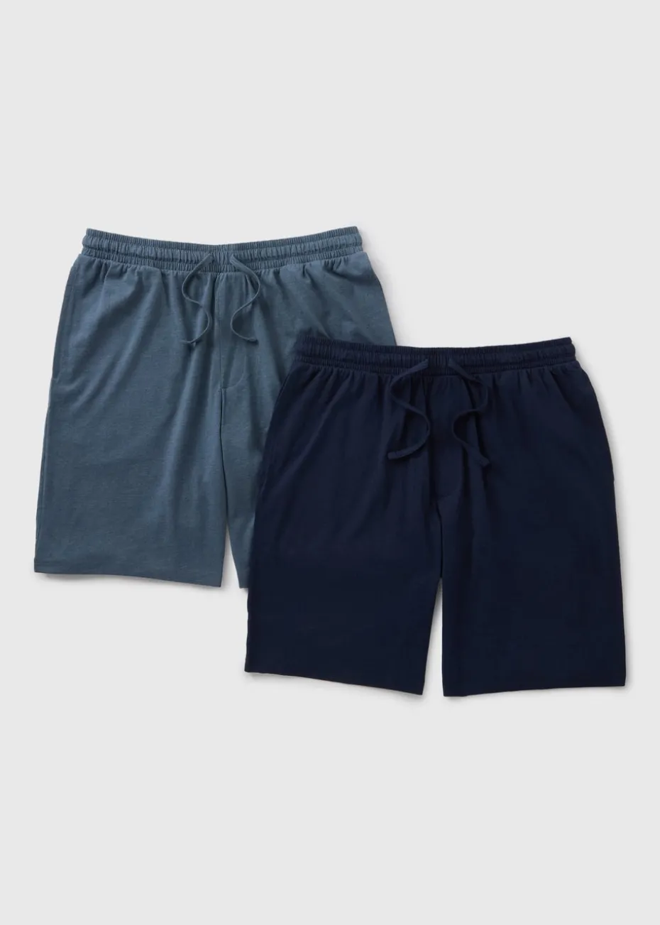 2 Pack Blue Pyjama Shorts