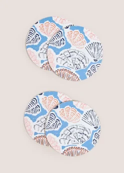 4 Pack Blue Shell Cork Placemats