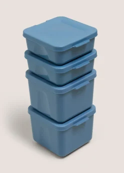 4 Pack Blue Snack Pots
