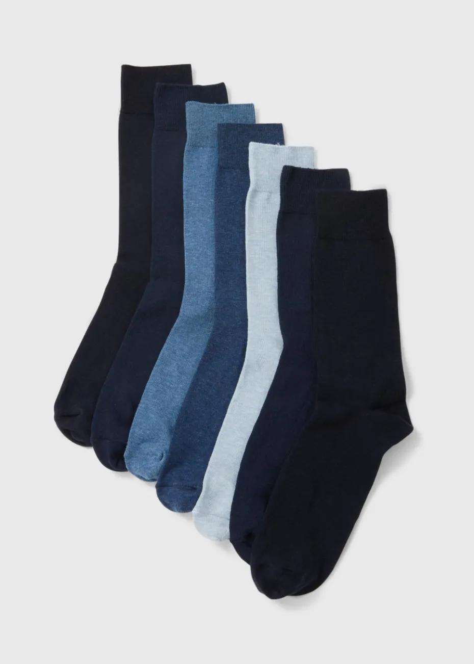 7 Pack Blue Socks