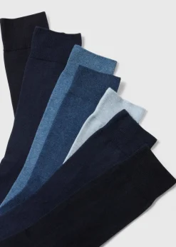 7 Pack Blue Socks