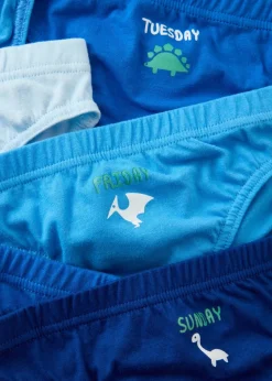 7 Pack Boys Blue Dino Briefs (1-11yrs)
