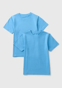 2 Pack Boys Blue T-Shirts (4-16yrs)