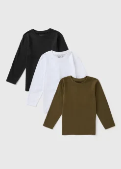 3 Pack Boys Long Sleeve T-Shirts (7-15yrs)
