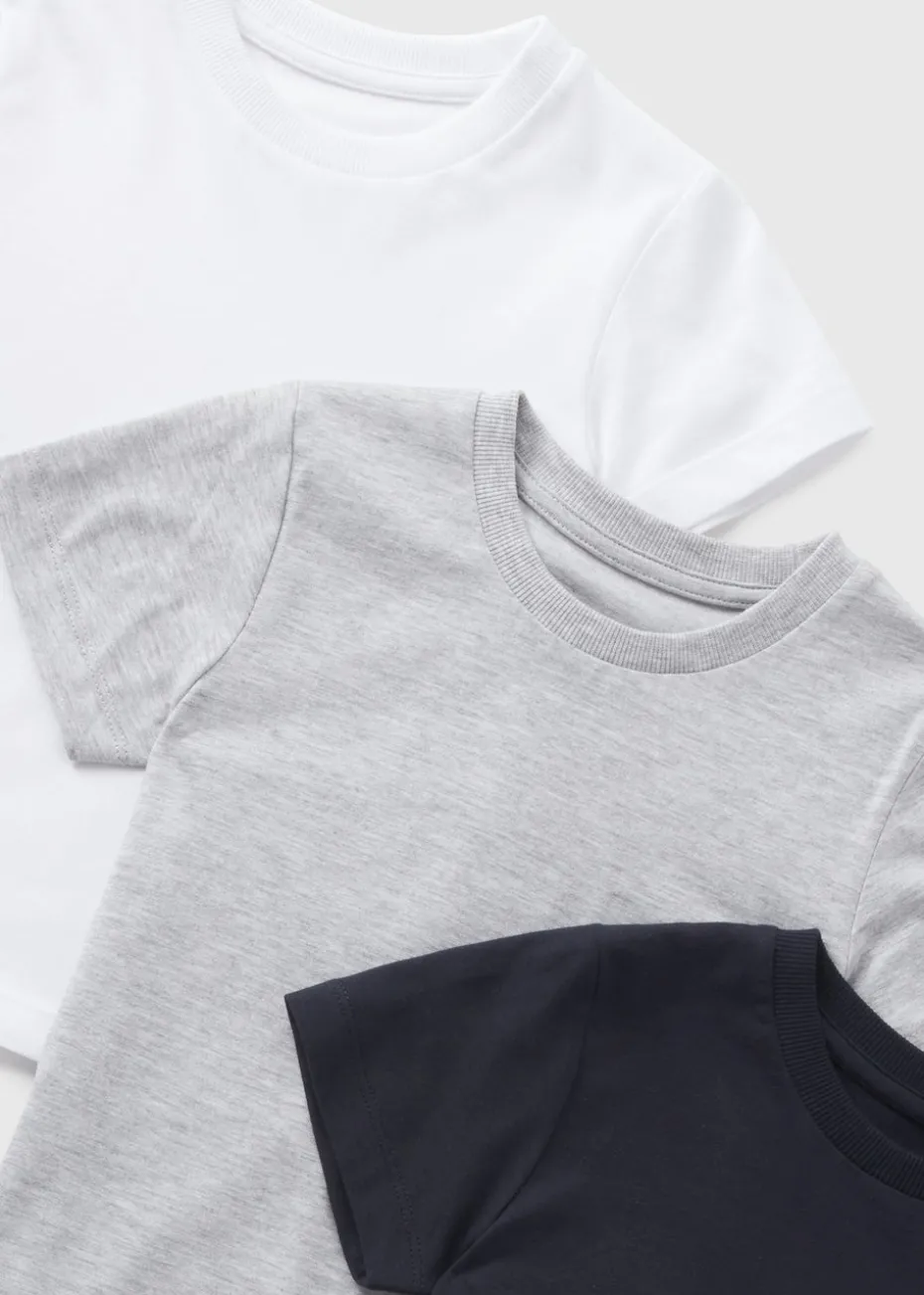 3 Pack Boys Monochrome T-Shirts (1-7yrs)