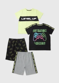 2 Pack Boys Multicolour Gamer Pyjama Sets (7-13yrs)