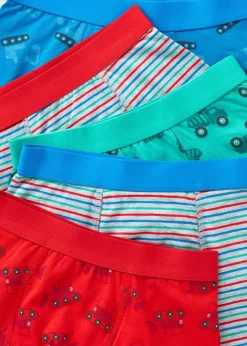 5 Pack Boys Multicolour Transport Boxers (4-16yrs)