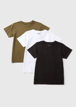 3 Pack Boys Multicolour T-Shirts (7-15yrs)