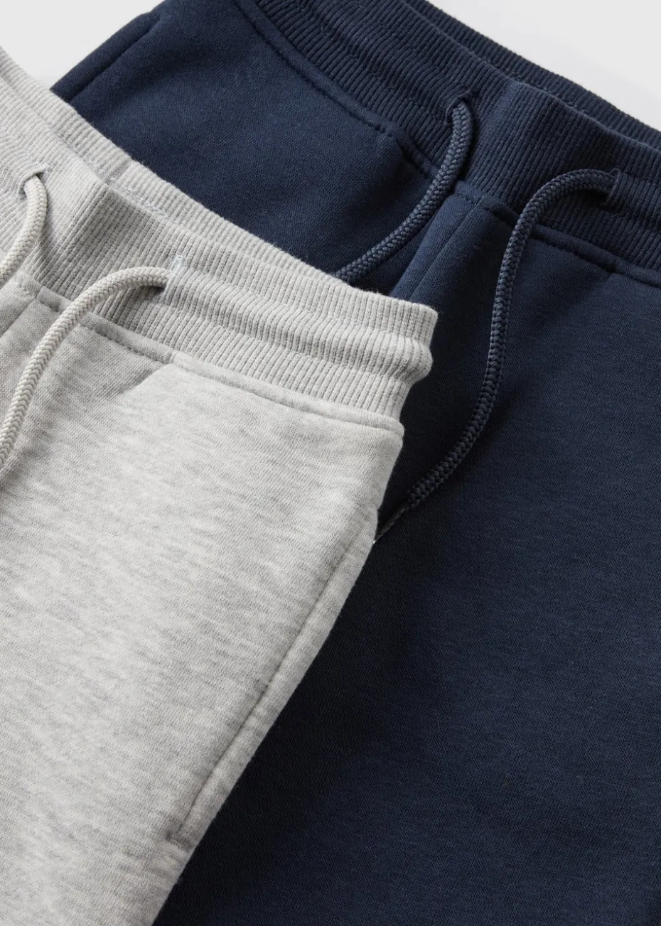 2 Pack Boys Navy & Grey Jogging Bottoms (1-7yrs)