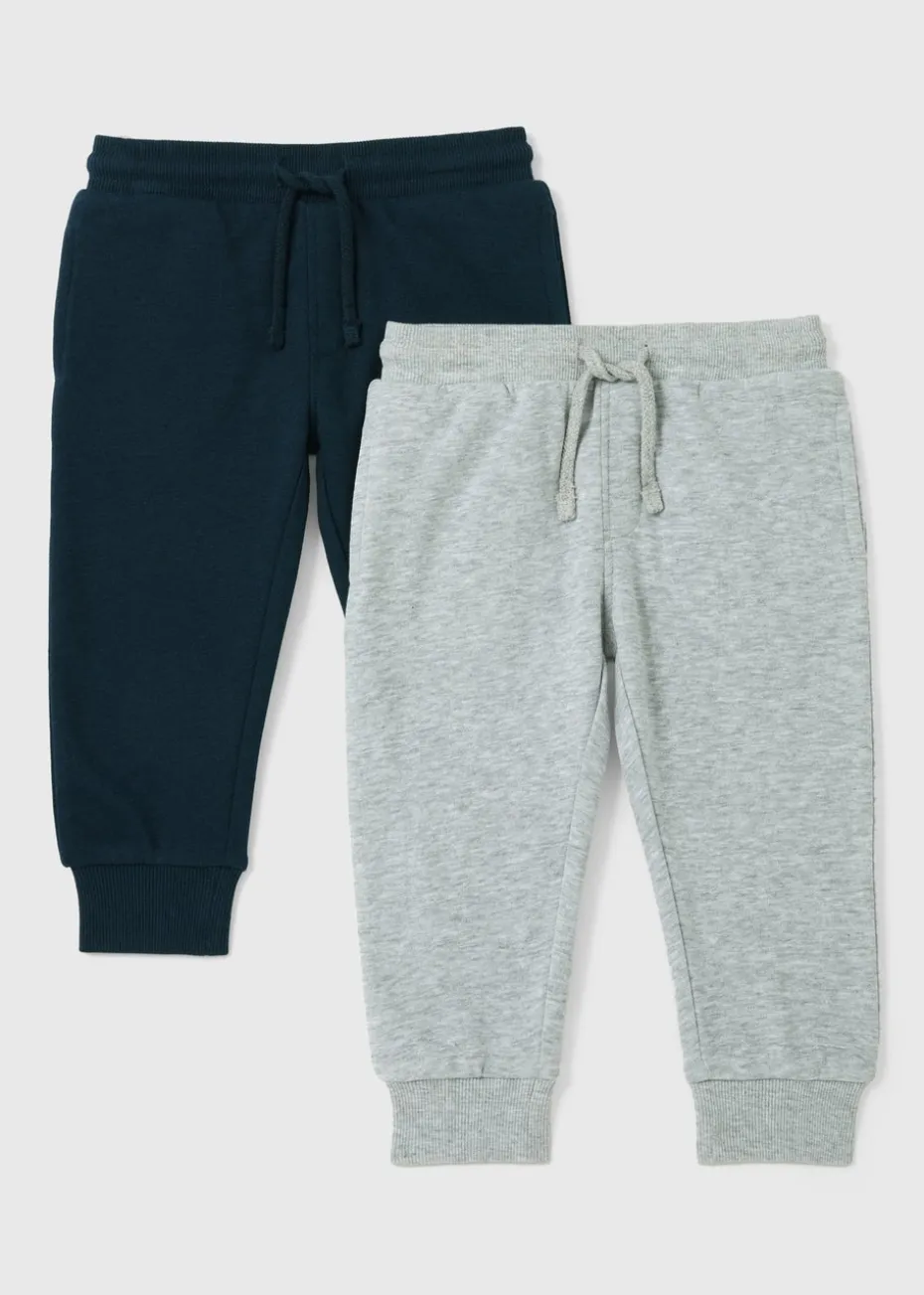 2 Pack Boys Navy & Grey Joggers (1-7yrs)