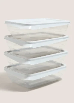 4 Pack Clear Essential Containers