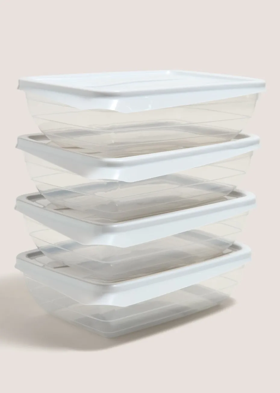 4 Pack Clear Essential Containers