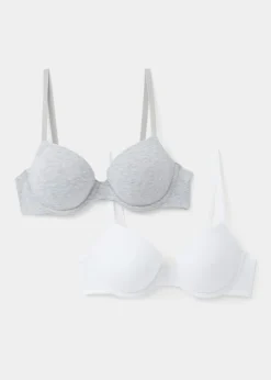 2 Pack Cotton Rich T-Shirt Bras