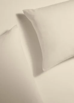 2 Pack Cream Cotton Housewife Pillowcases