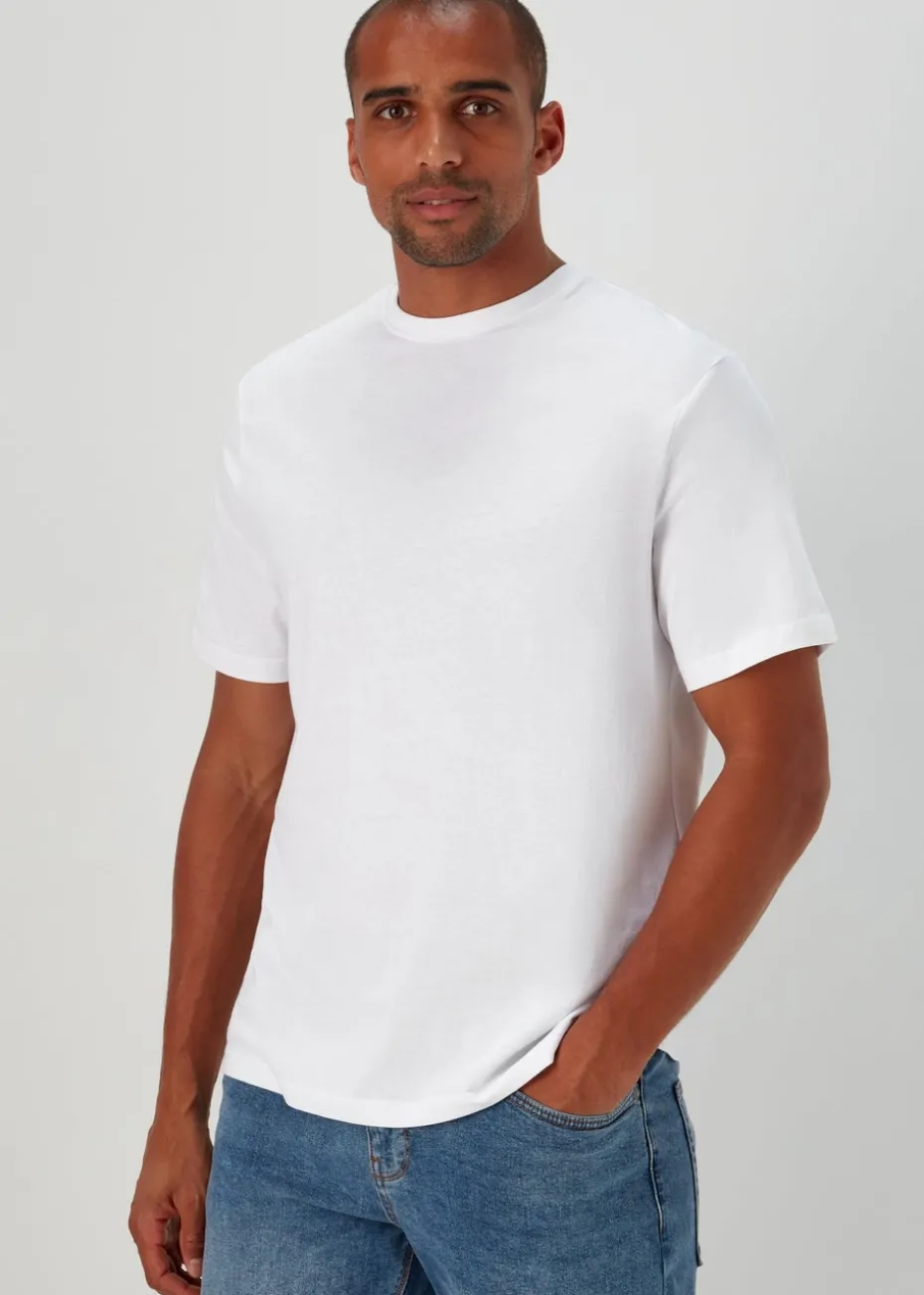 5 Pack Essential White T-Shirts