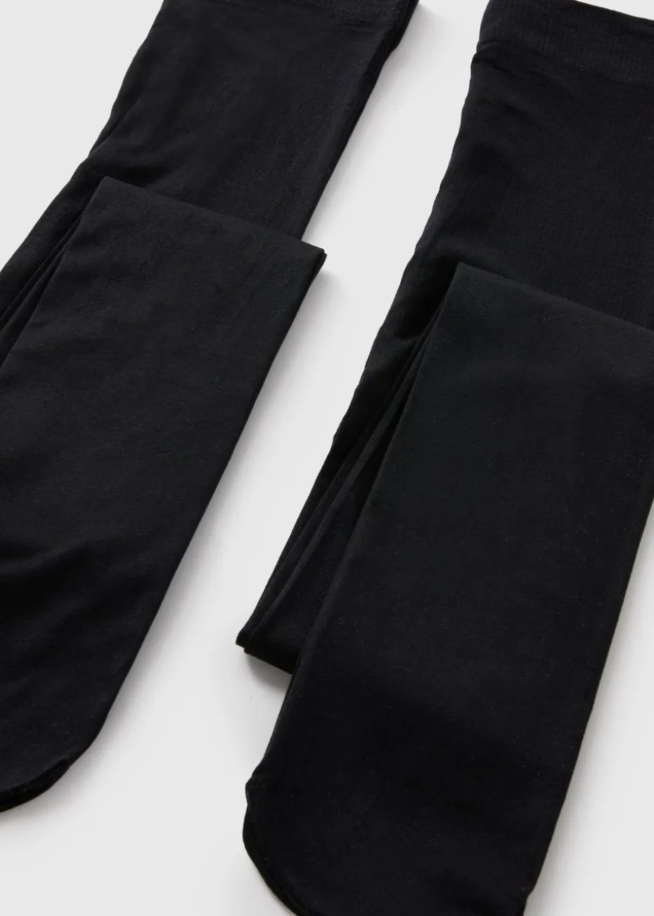 5 Pack Girls Black Opaque Tights (6-13yrs)