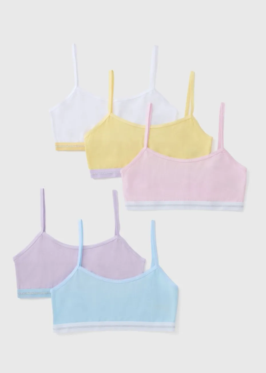 5 Pack Girls Multicolour Crop Tops (6-13yrs)