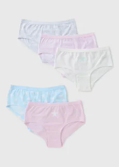 5 Pack Girls Multicolour Star Knickers (6-13yrs)